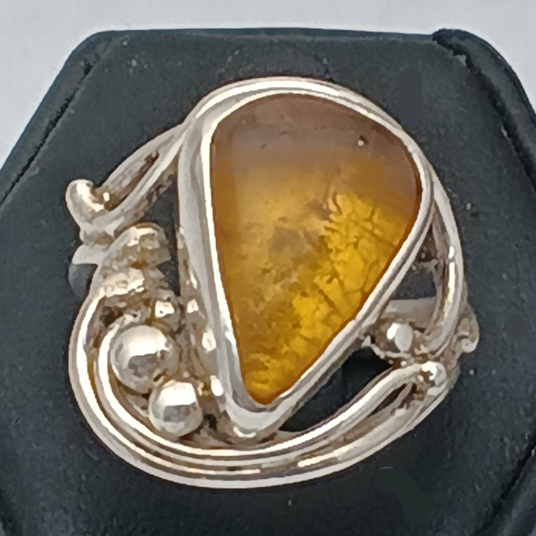 Amber Gemstone Ring