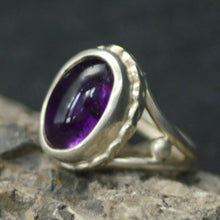 Load image into Gallery viewer, Amethyst Gemstone Sterling Silver Ring