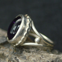Load image into Gallery viewer, Amethyst Gemstone Sterling Silver Ring