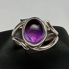 Load image into Gallery viewer, Amethyst Gemstone Sterling Silver Ring