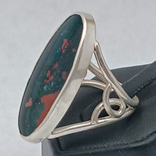 Load image into Gallery viewer, Bloodstone Jasper Silver Ring