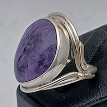 Load image into Gallery viewer, Charoite Art Nouveau Sterling Silver Ring