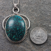 Load image into Gallery viewer, Chrysocolla Gemstone Silver Pendant