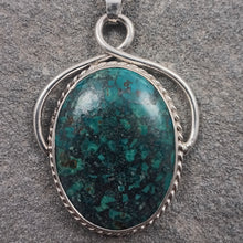 Load image into Gallery viewer, Chrysocolla Gemstone Silver Pendant