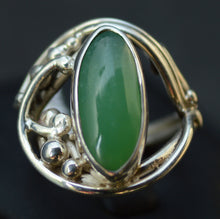 Load image into Gallery viewer, Australian Chrysoprase Gemstone Sterling Silver Ring
