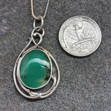 Load image into Gallery viewer, Green Chrysoprase Gemstone Pendant