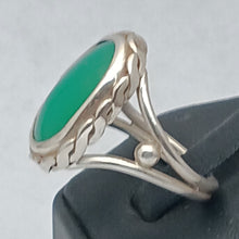 Load image into Gallery viewer, Australian Chrysoprase Gemstone Sterling Silver Ring