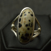 Load image into Gallery viewer, Dalmation Jasper Silver Ring