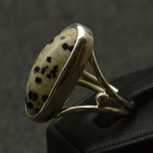 Load image into Gallery viewer, Dalmation Jasper Silver Ring