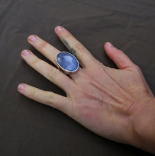 Load image into Gallery viewer, Lavender Agate Gemstone Silver Ring