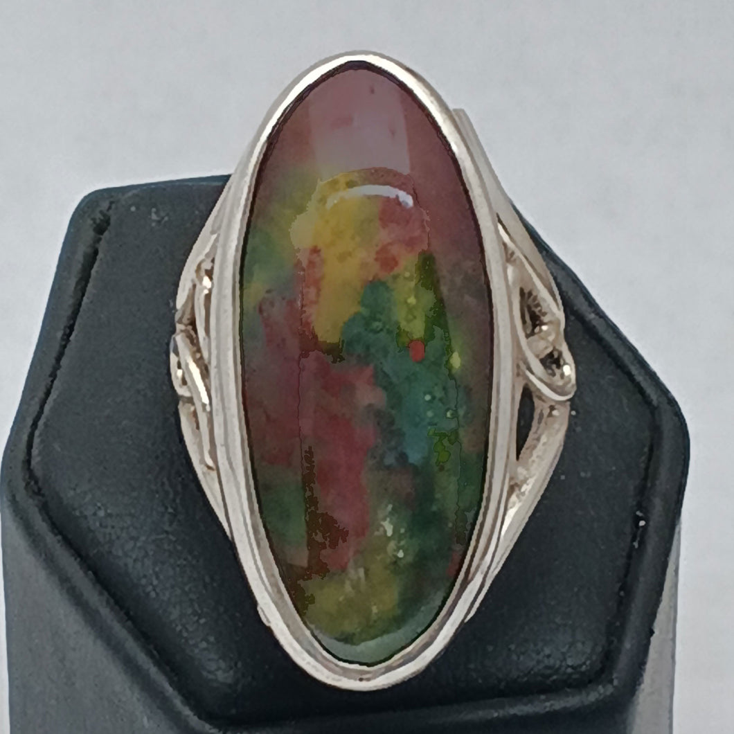 Fancy Jasper Silver Ring