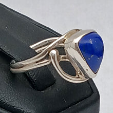Load image into Gallery viewer, High Grade Lapis Lazuli Gemstone Art Nouveau Sterling Silver Ring