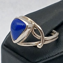 Load image into Gallery viewer, High Grade Lapis Lazuli Gemstone Art Nouveau Sterling Silver Ring