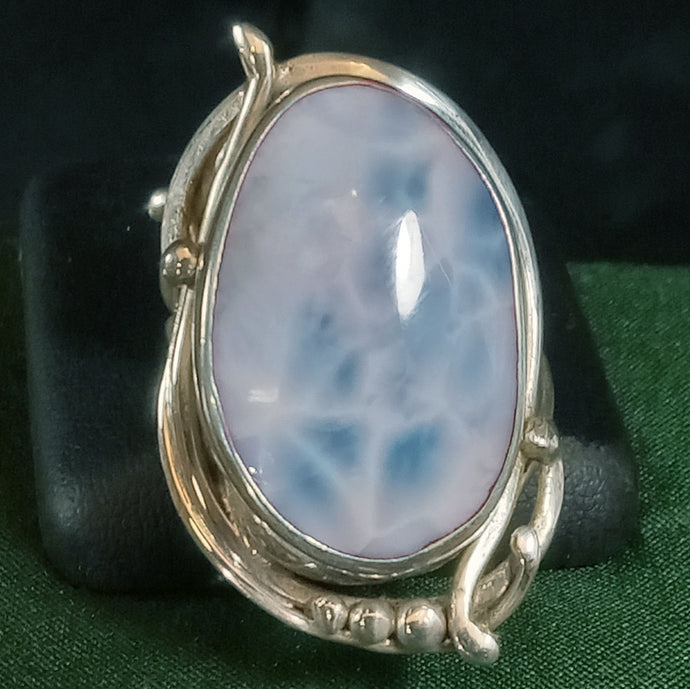 Silver Larimar Gemstone Ring