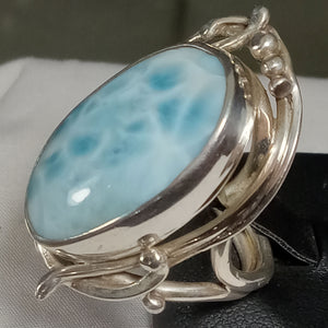 Silver Larimar Gemstone Ring