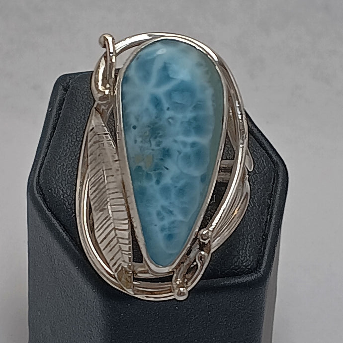 Silver Larimar Gemstone Ring
