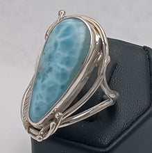 Load image into Gallery viewer, Silver Larimar Gemstone Ring