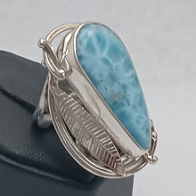 Load image into Gallery viewer, Silver Larimar Gemstone Ring
