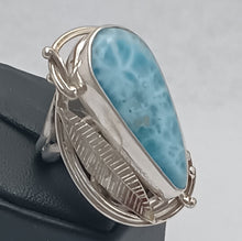 Load image into Gallery viewer, Silver Larimar Gemstone Ring