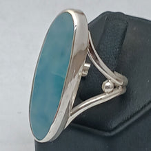 Load image into Gallery viewer, Silver Larimar Gemstone Ring