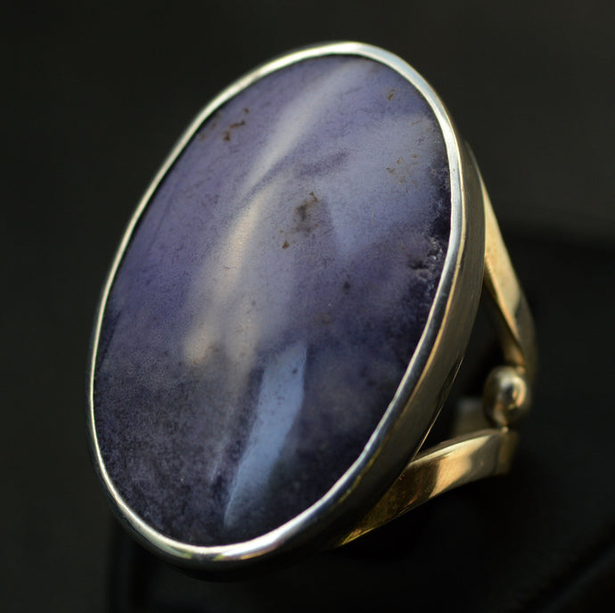 Lavender Agate Gemstone Silver Ring