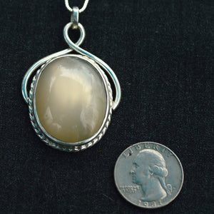Cream Colored Moonstone Gemstone Pendant