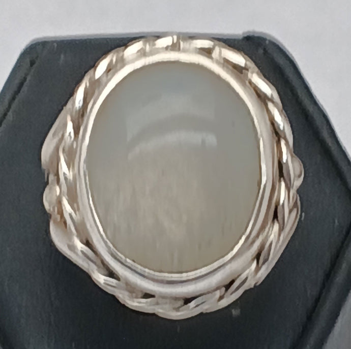 Clear Moonstone Custom Ring