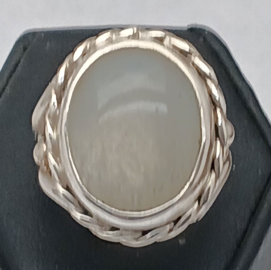 Clear Moonstone Custom Ring