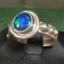 Load image into Gallery viewer, Opal Triplet Gemstone Silver Ring