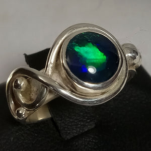 Opal Triplet Gemstone Silver Ring