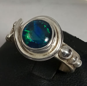 Opal Triplet Gemstone Silver Ring