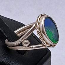 Load image into Gallery viewer, Art Nouveau Opal Triplet Ring in Sterling Silver
