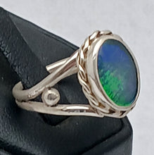 Load image into Gallery viewer, Art Nouveau Opal Triplet Ring in Sterling Silver