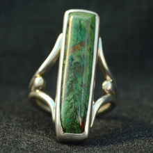 Load image into Gallery viewer, Parrot Wing Chrysocolla Gemstone Copper Mineral Ring