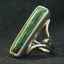 Load image into Gallery viewer, Parrot Wing Chrysocolla Gemstone Copper Mineral Ring