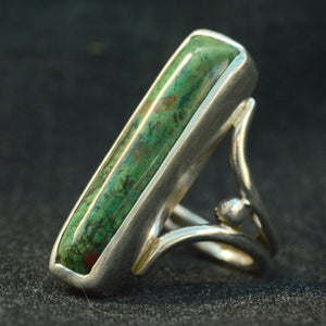 Parrot Wing Chrysocolla Gemstone Copper Mineral Ring