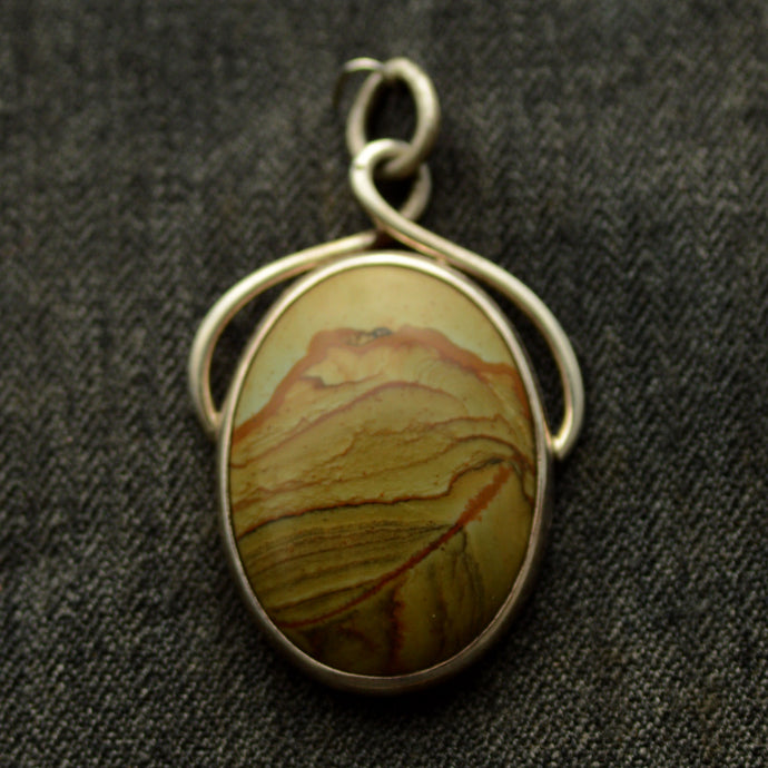 Picture Jasper Sterling Silver Pendant