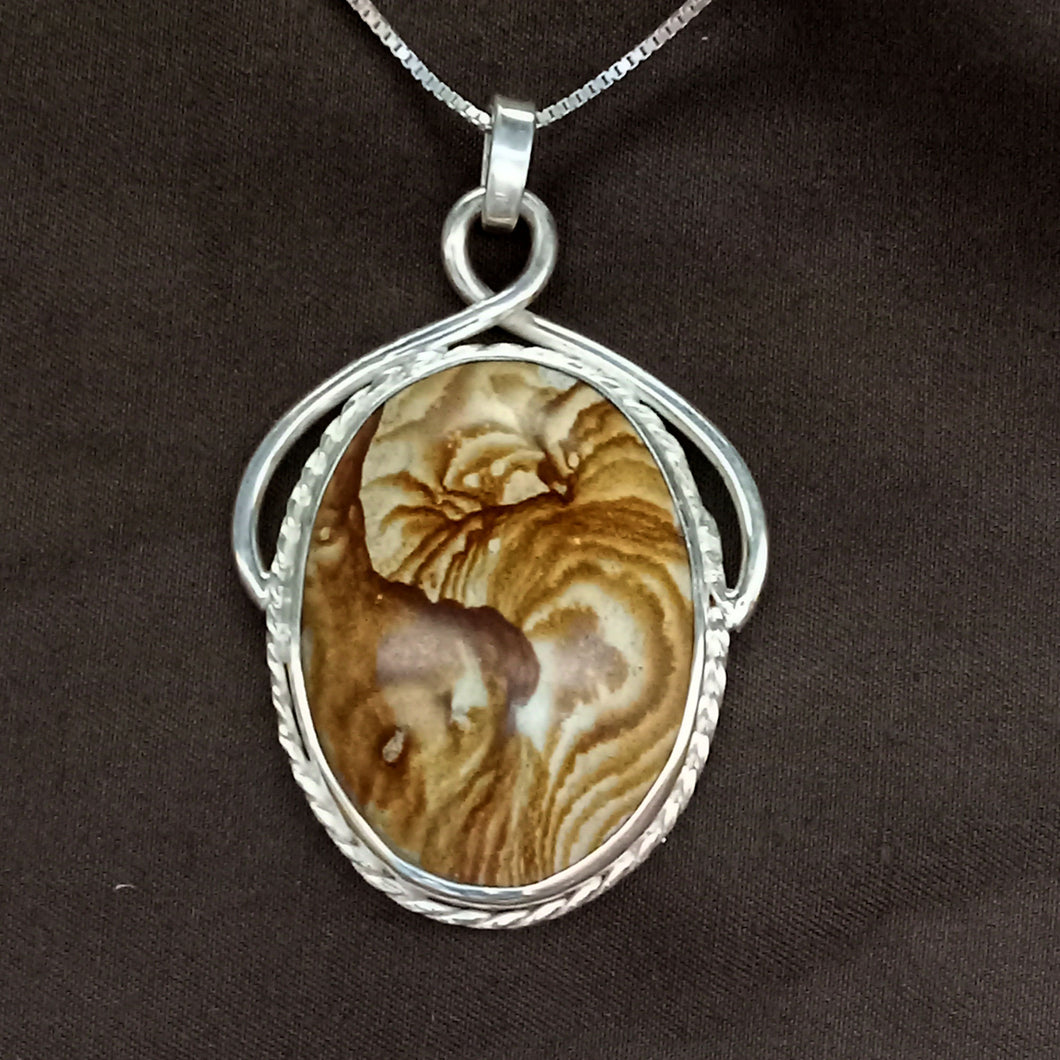 Picture Jasper Sterling Silver Pendant