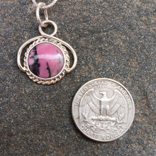 Load image into Gallery viewer, Rhodonite Silver Pendant