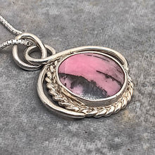 Load image into Gallery viewer, Rhodonite Silver Pendant