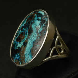 Shattuckite Gemstone Handcrafted Ring