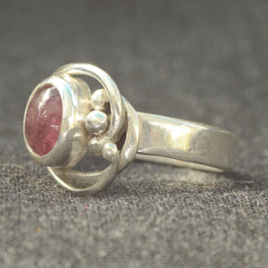 Deep Pink Tourmaline Gemstone Custom Ring