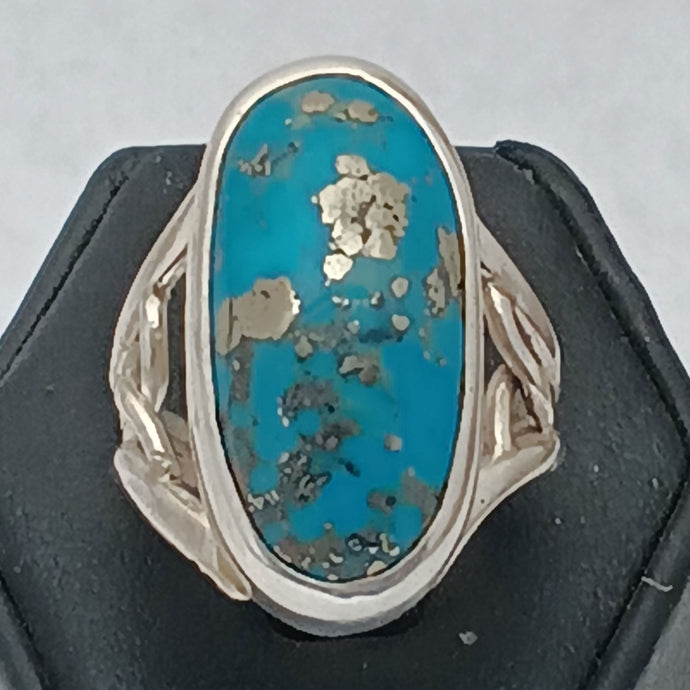 Turquoise With Pyrite Gemstone Ring
