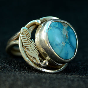 Kingman Mine Turquoise Natural Gemstone Ring