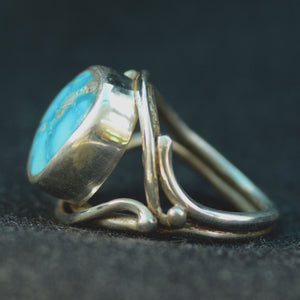 Kingman Mine Turquoise Natural Gemstone Ring