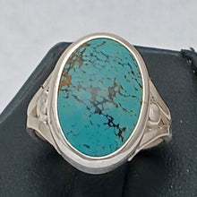 Load image into Gallery viewer, Turquoise Spiderweb Gemstone Ring