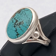 Load image into Gallery viewer, Turquoise Spiderweb Gemstone Ring