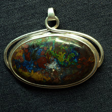 Load image into Gallery viewer, Multi Color Chrysocolla Silver Pendant