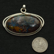 Load image into Gallery viewer, Multi Color Chrysocolla Silver Pendant
