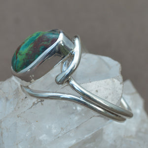 Chrysocolla Gemstone Copper Mineral Ring